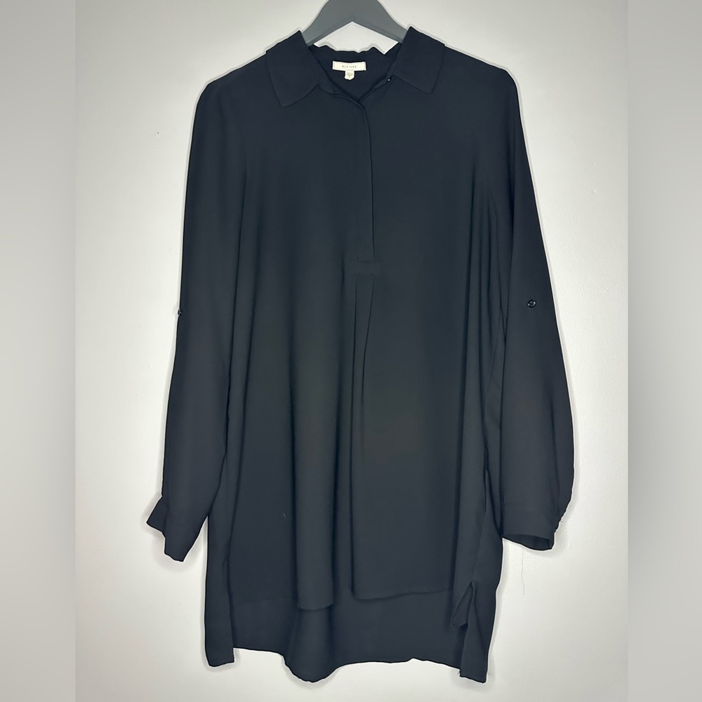 Pleione Longsleeve Black Tunic Top Size L